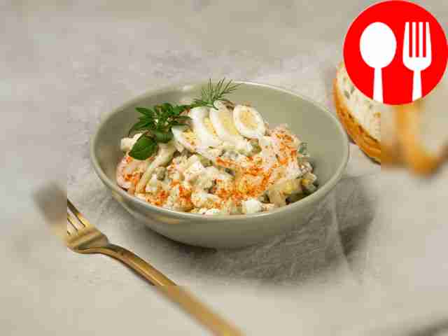 Классический рыбный салат с отварной рыбой