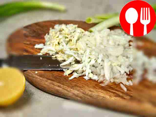 Start cooking. Grate the prepared eggs on a...