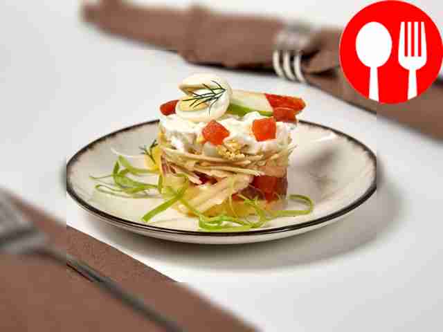 Рыбный салат из горбуши