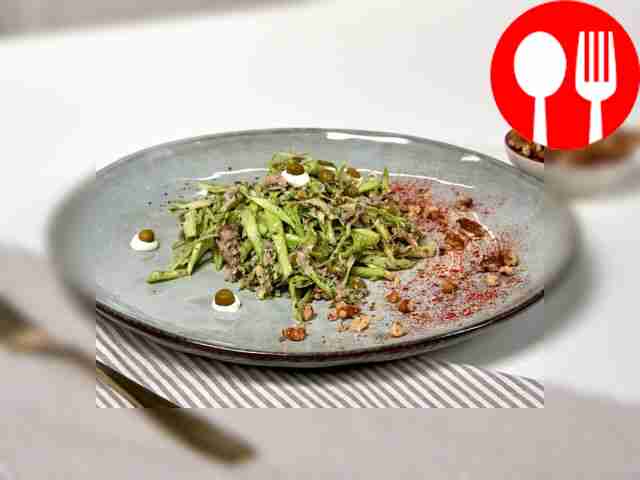 Fish salad with cabbage