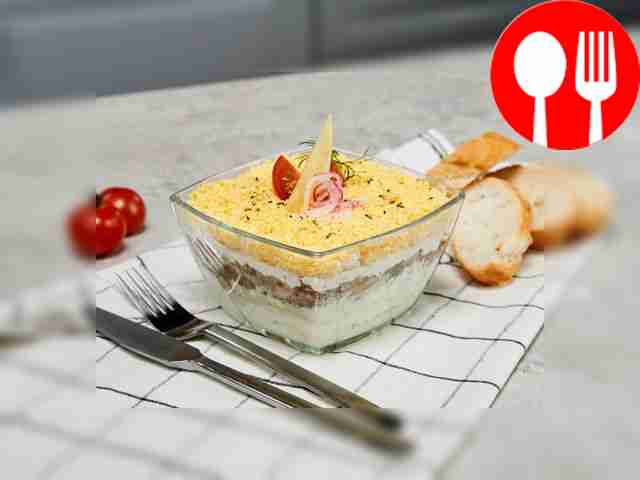 Салат рыбный со сливочным маслом