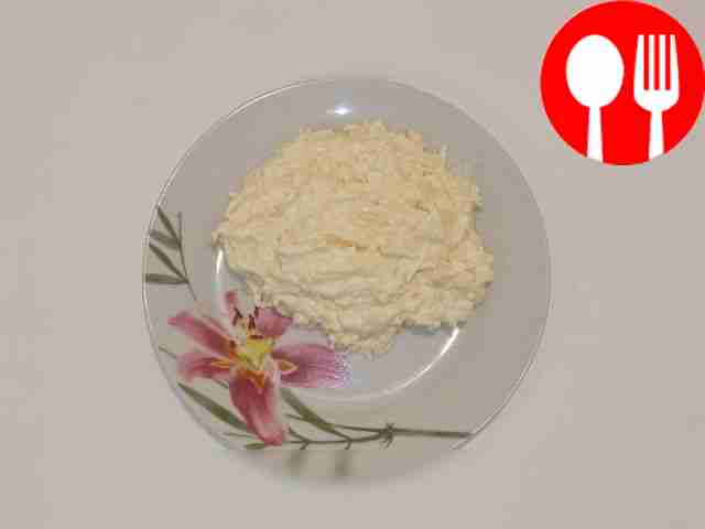 Homemade cheese pate with garlic