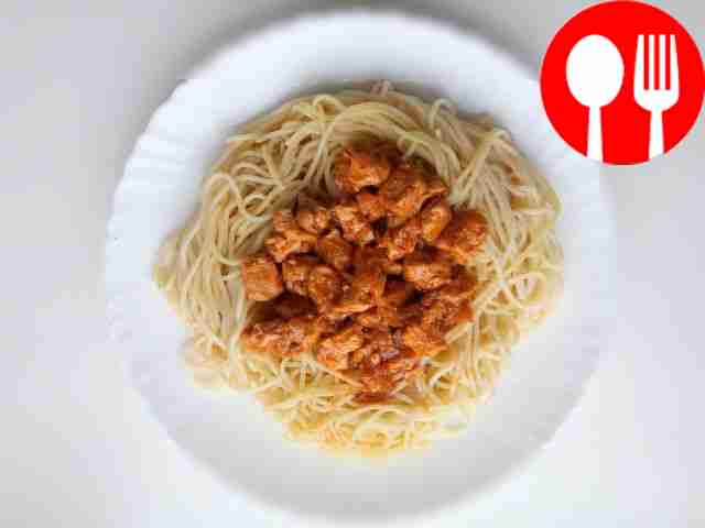 Fragrant spaghetti with pork