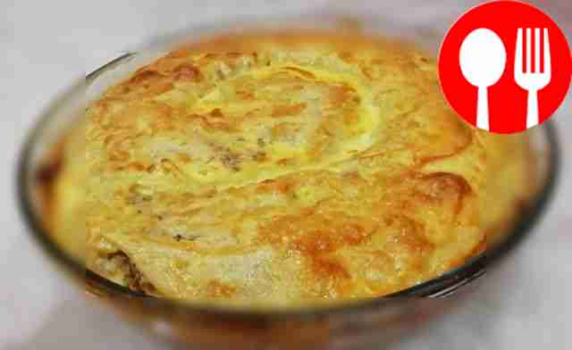 Мясной пирог с базиликом