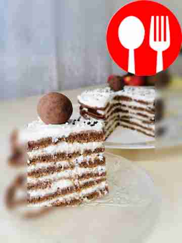 Кофейно-кокосовый мини-торт на сковороде