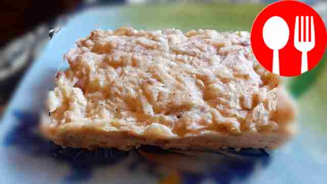 Airy apple pie in the microwave