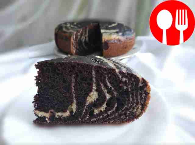 Пирог «Зебра» с маком