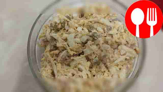 Unusual salad with tuna