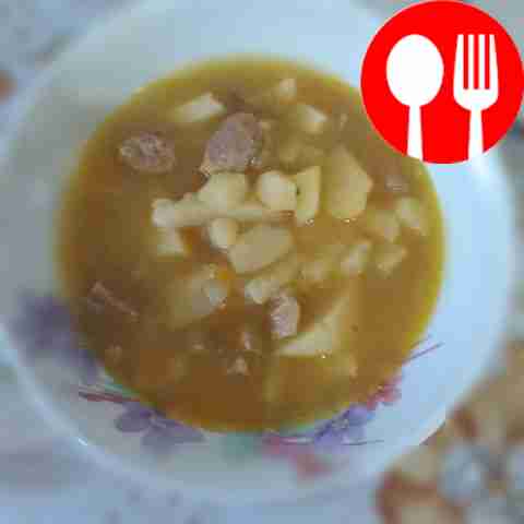 Тушеная картошка со свининой Stewed potatoes with pork