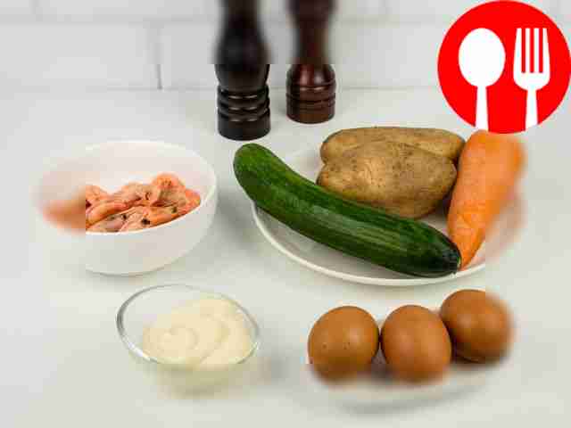 Cook and cool the potatoes, carrots, eggs and...