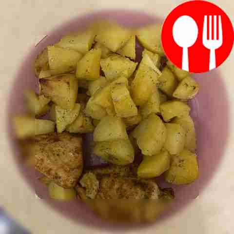 Картофель с курицей в духовке