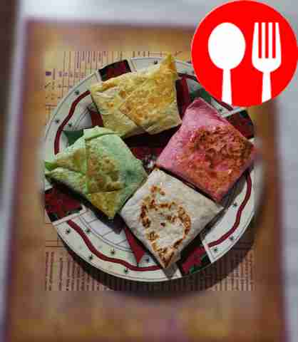 Цветные конвертики из лаваша с начинкой