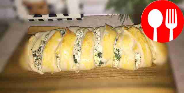 Pie “Pigtail” with arugula