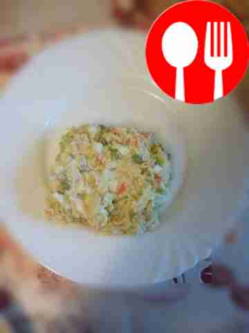 Салат «Оливье» с куриной грудкой