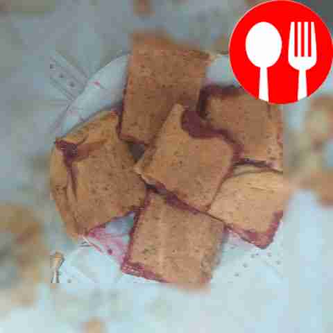 Pie with berries from curd dough