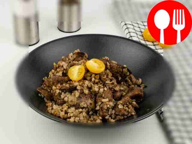 Гречка с куриной печенью