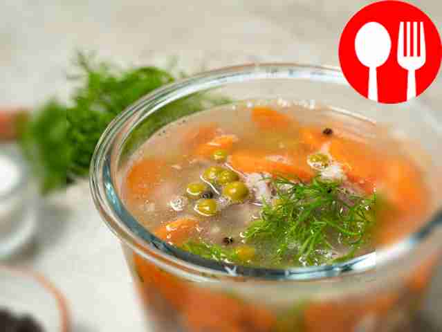 Prepare jellied meat. Remove skin, bones and...