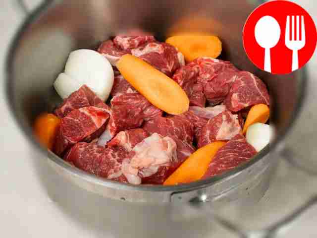 Cook the meat. Pour olive oil into a large...