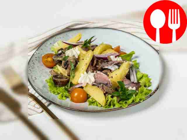 Fish salad with potatoes