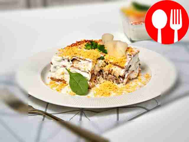 Рыбный салат с печеньем