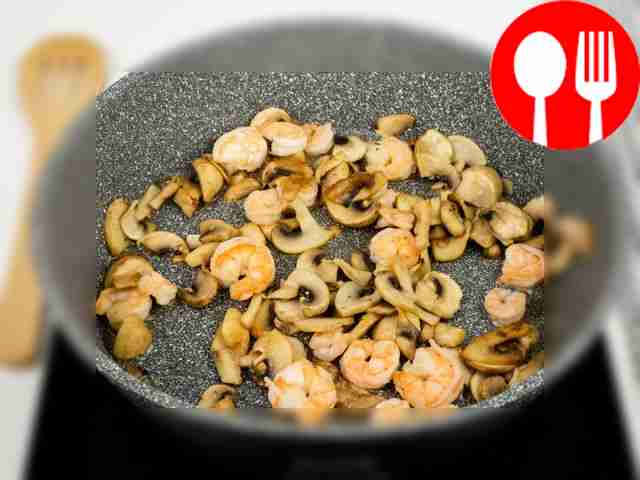 Add chopped mushrooms to the pan. Salt and...