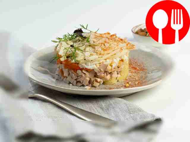 Salad “Tenderness” in layers