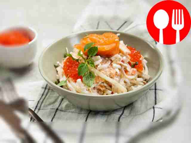 “Tsarskiy” salad with red fish