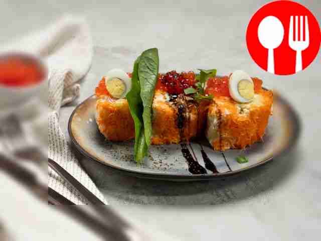 Салат-рулет с рыбой «Царский»