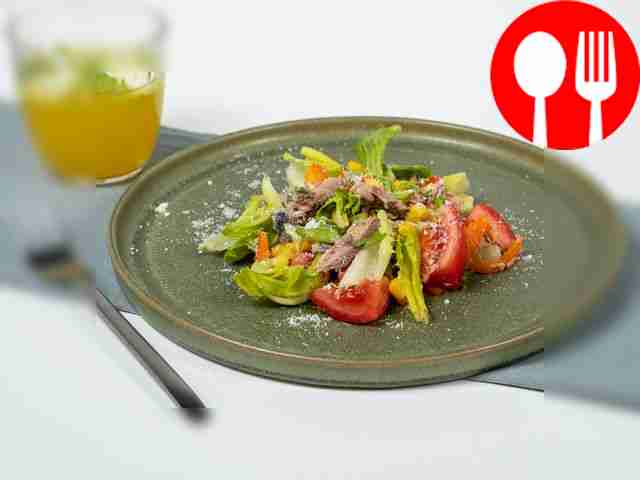 Salad with canned fish without potatoes