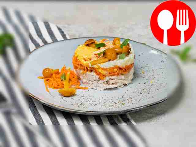 Салат «Грибная поляна» с опятами