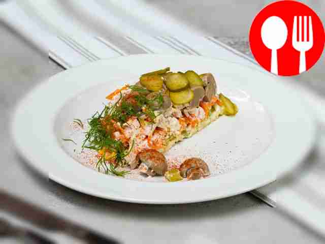 «Грибная поляна» с шампиньонами, пошаговый рецепт