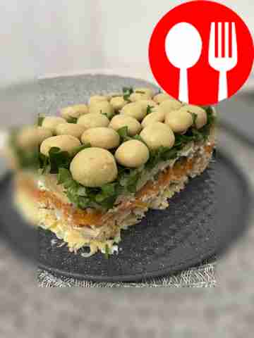 Эффектный салат «Грибная поляна»