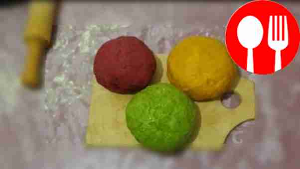 Цветное пельменное тесто