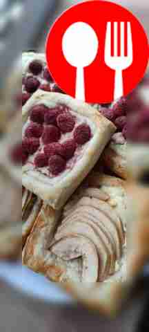 Слоеные булочки с творогом