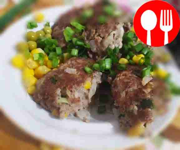 Котлеты с горошком и кукурузой
