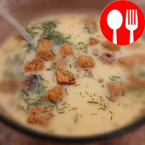 Сырный суп с ярким вкусом