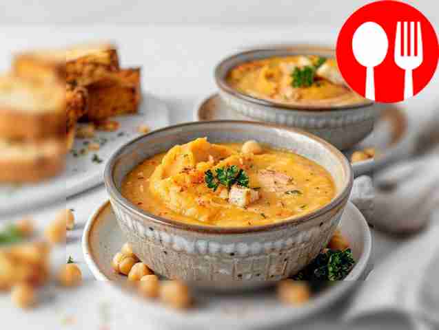 Суп-пюре из нута с тыквой по-индийски