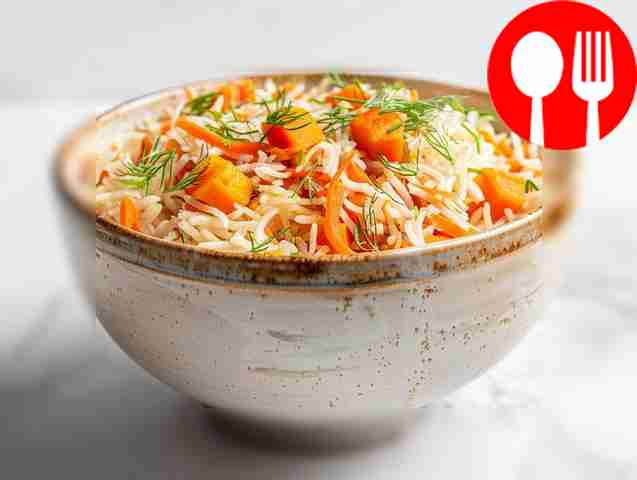 Диетический плов из тыквы в пароварке