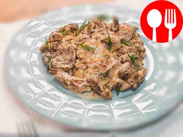 Liver in cream sauce