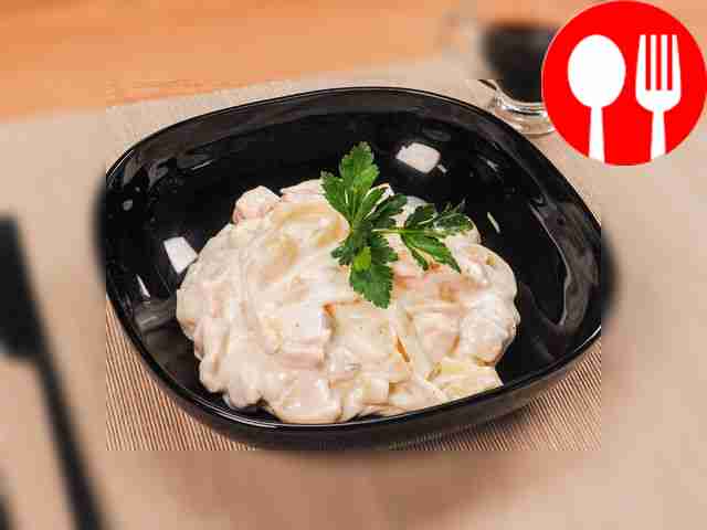 Паста с лососем в сливочном соусе