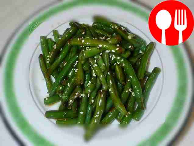 Green beans with soy sauce