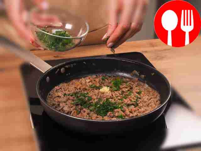 Finish cooking. Turn off the heat, remove the...