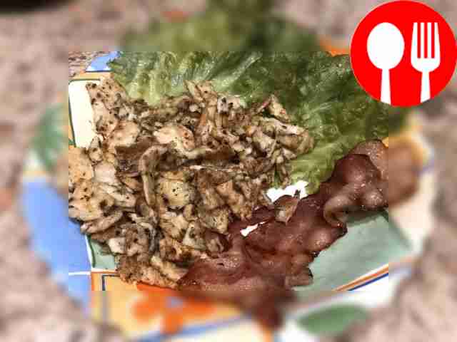 Скрэмбл-яйца с беконом