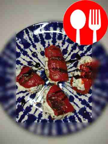 Grilled Creamy Peppers