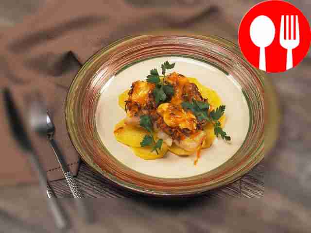 Baked cod with potatoes