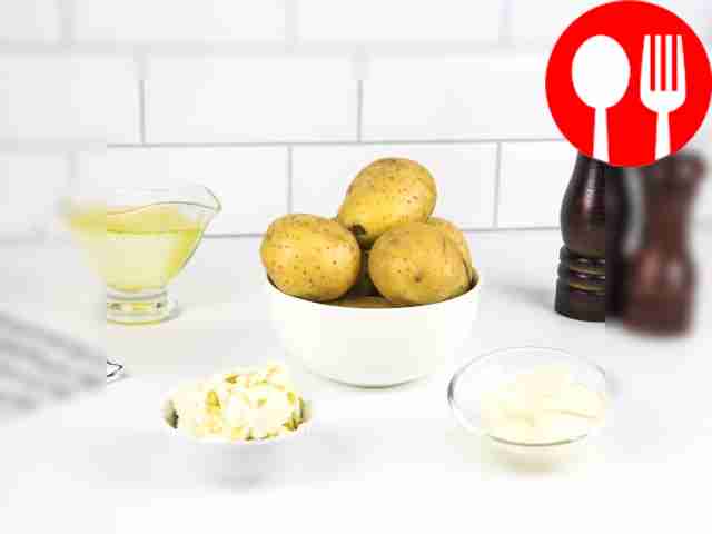 Rinse the potatoes and dry with a paper towel....