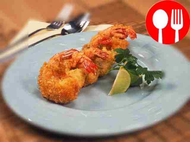 Shrimp in breadcrumbs