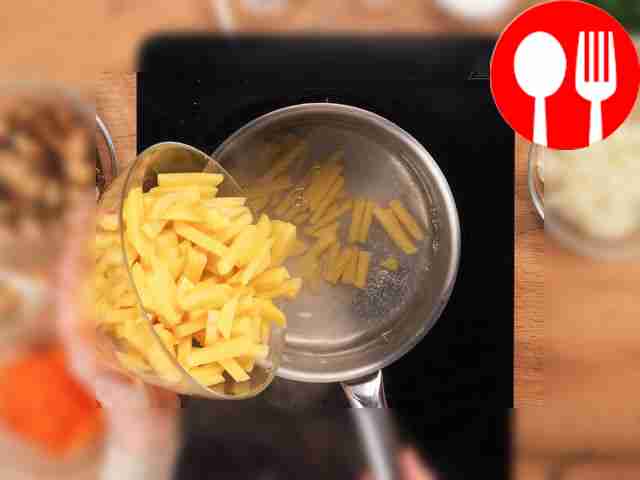 Prepare mushroom broth. Boil water in a...