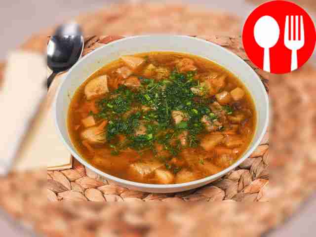 Serve porcini mushroom soup with sour cream...