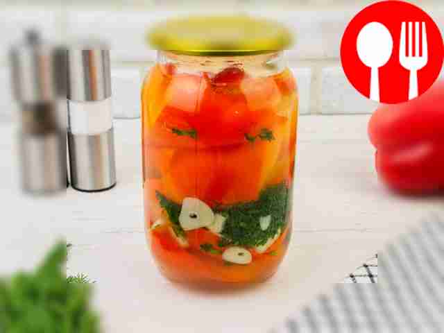 Маринованный болгарский перец с чесноком на зиму Marinated bell peppers with garlic for the winter